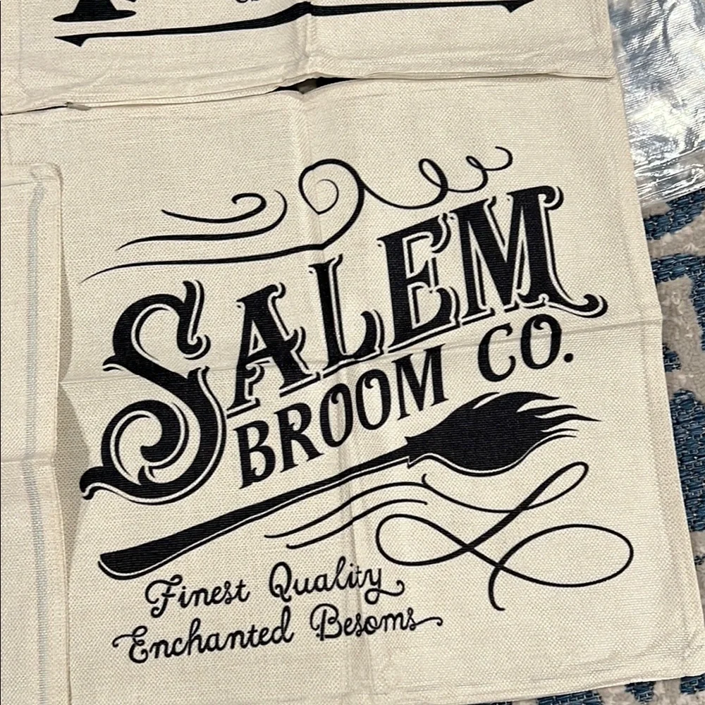 Set of 4 Elegant Cream and Black Home Accent Pillows